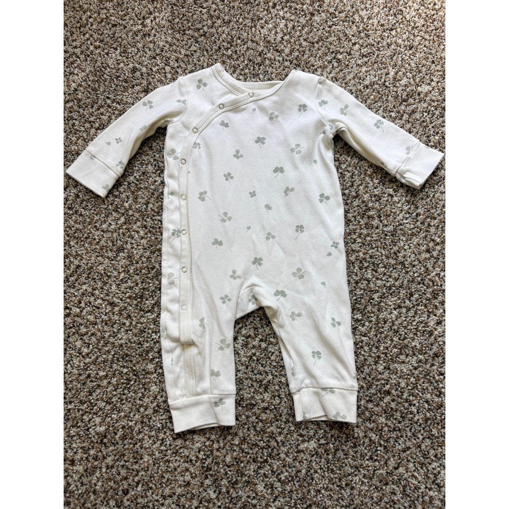 NEW Pehr Kimono Romper 6-12 Months Clover Organic Cotton Snap One Piece